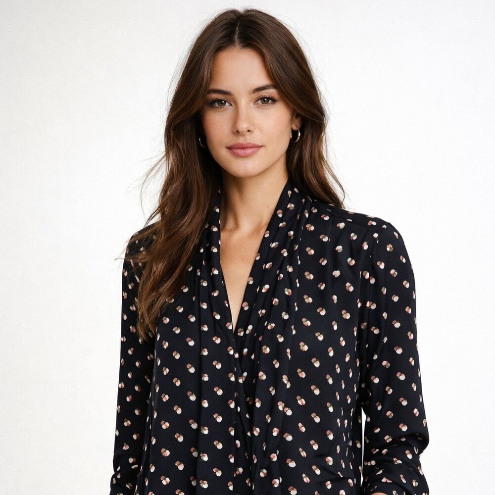 Ann Taylor Polk-a-Dot Blouse